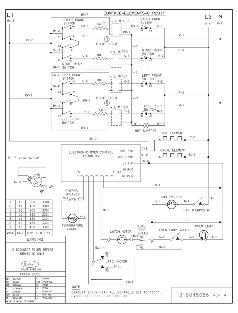 Frigidaire FED367ASF Wiring diagram