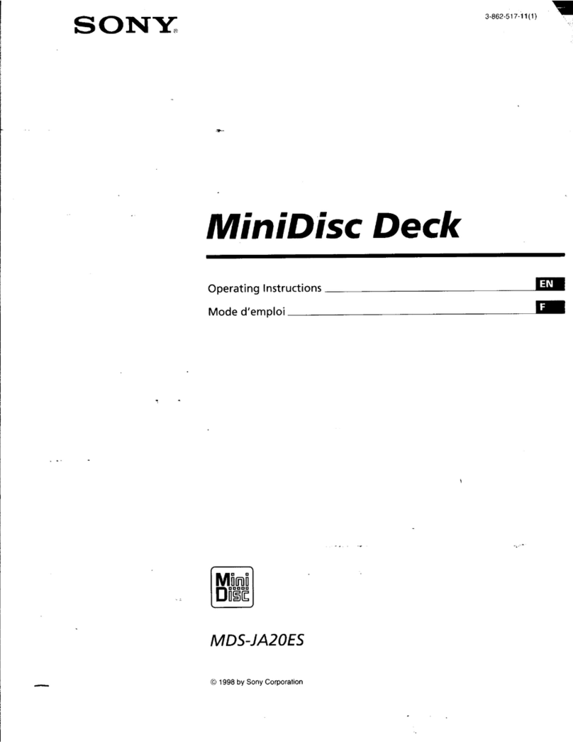 Sony MDS-JA20ES - Minidisc Deck User manual