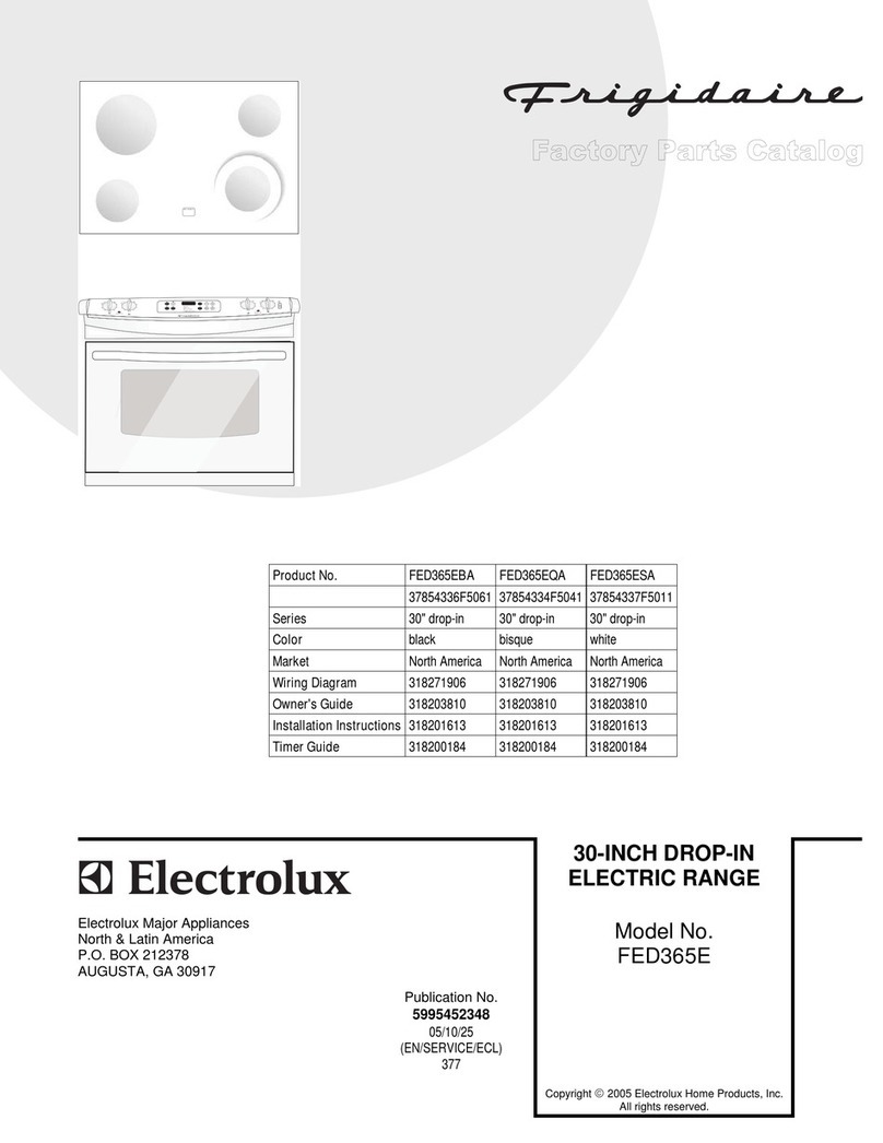 Frigidaire FED365E User manual