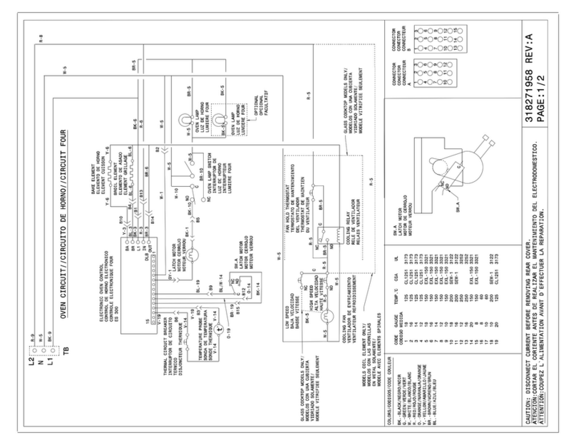 Frigidaire FED365ESC Wiring diagram