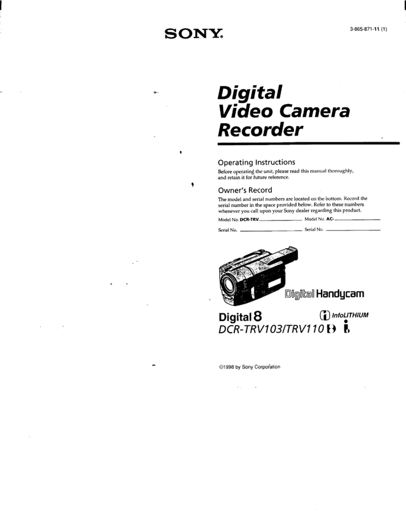 Sony Handycam DCR-TRV103 operating instructions