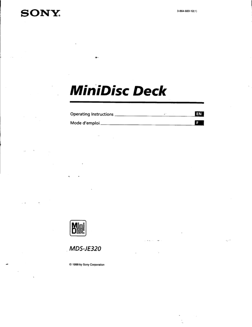 Sony MDS-JE320  / Mode d’emploi User manual