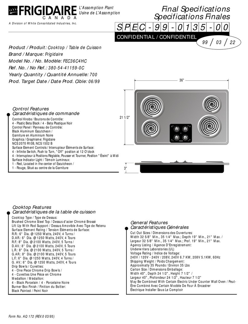 Frigidaire FEC36C4HC Specifications