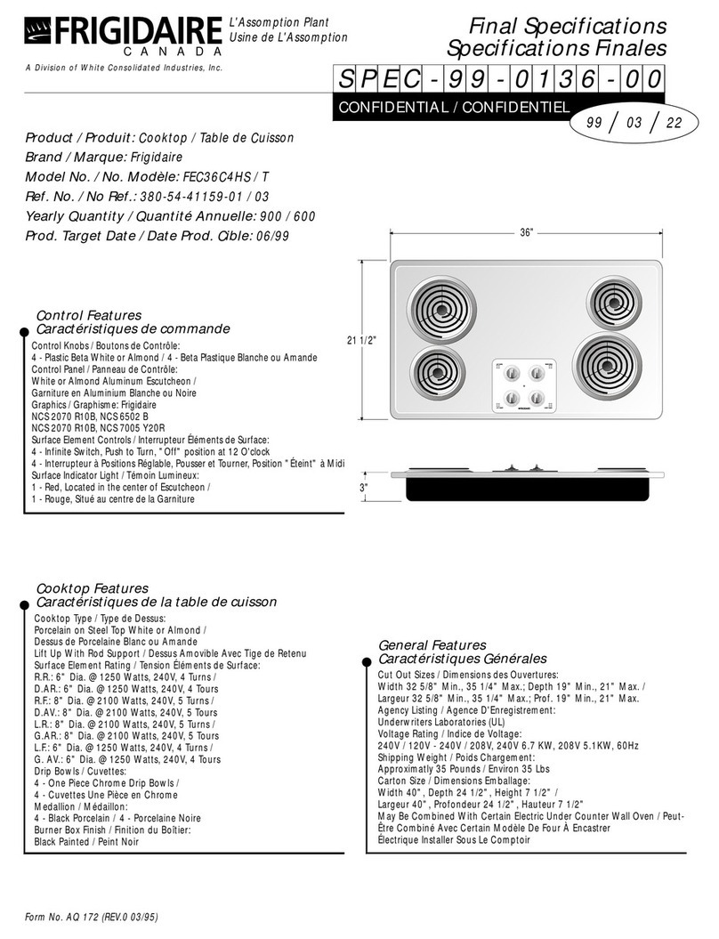 Frigidaire FEC36C4HS User manual Frigidaire FEC36C4HS User manual