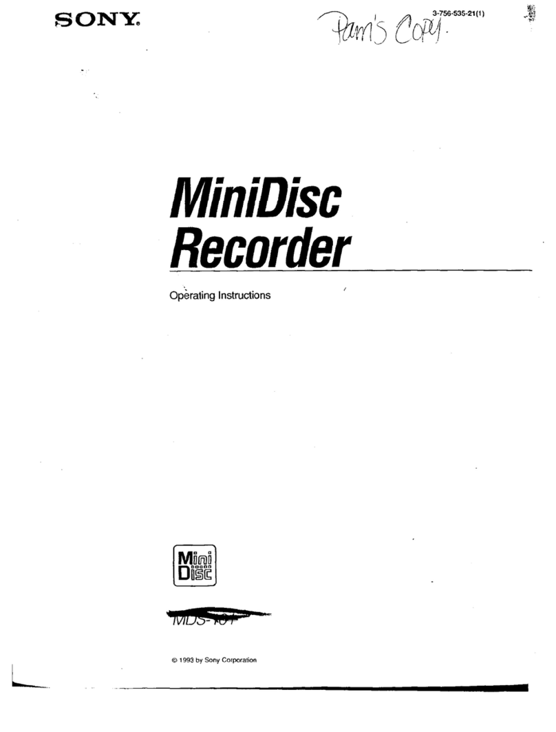 Sony MDS-101 operating instructions