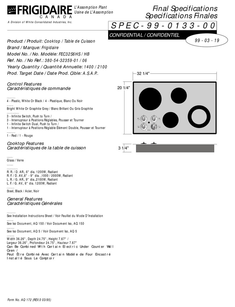 Frigidaire FEC32S6HB User manual
