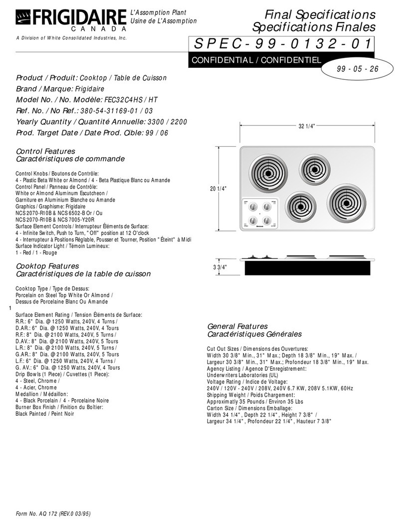 Frigidaire FEC32C4HS User manual