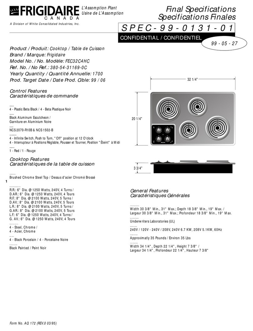 Frigidaire FEC32C4HC User manual