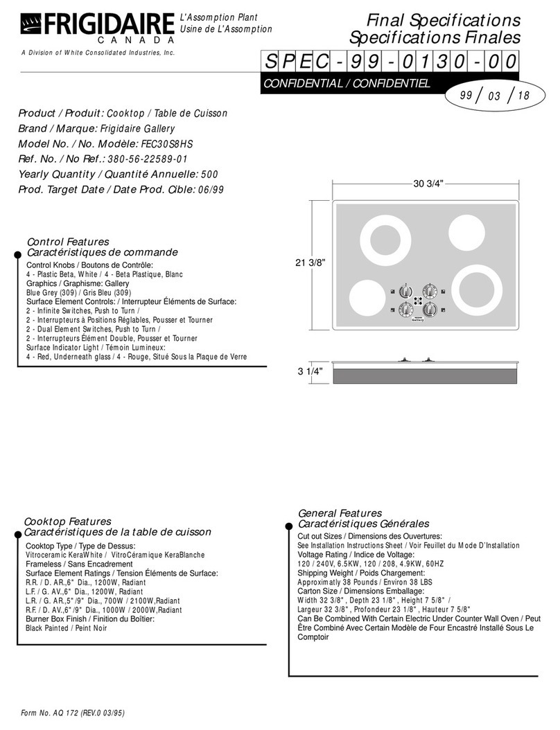 Frigidaire FEC30S8HS User manual