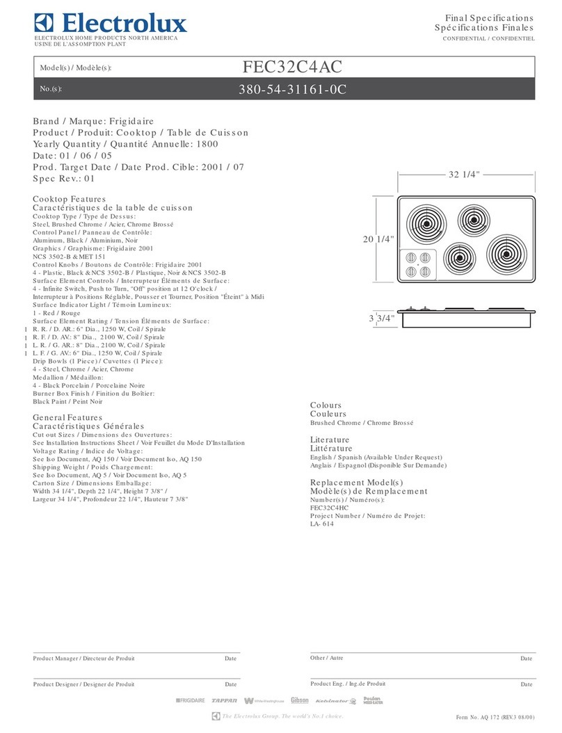 Frigidaire FEC32C4AC User manual