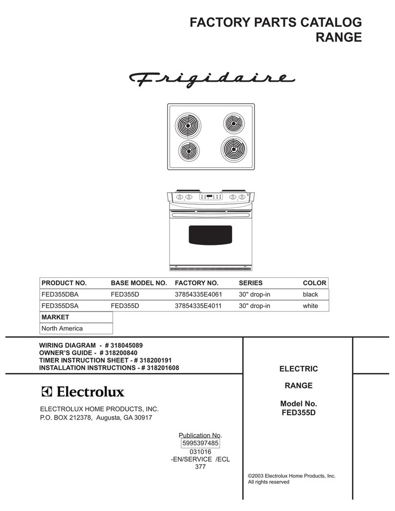 Frigidaire FED355D User manual