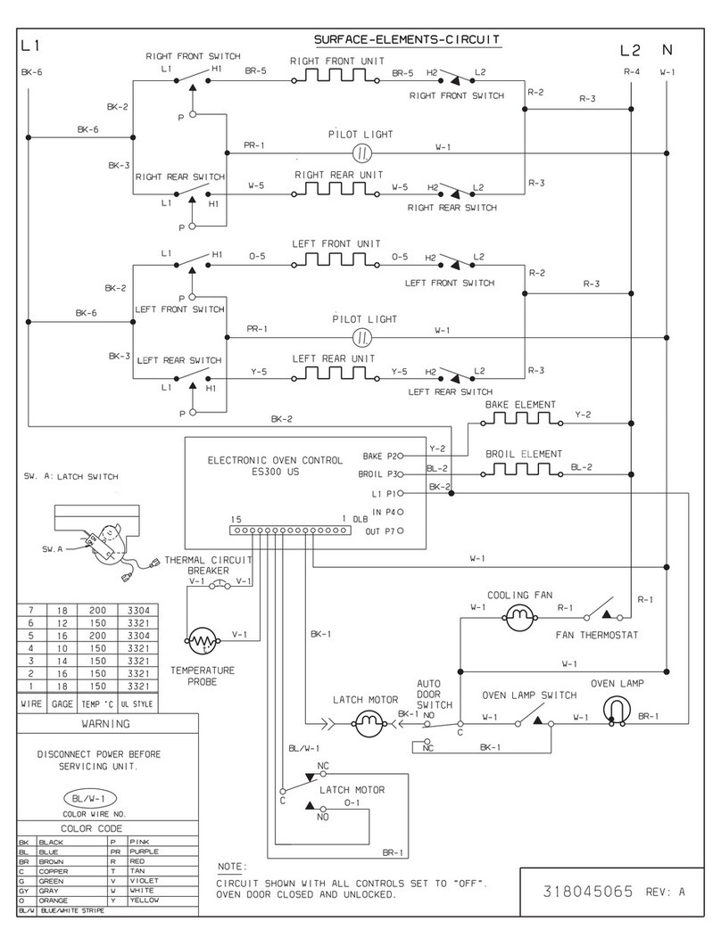 Frigidaire FED355ASF Wiring diagram