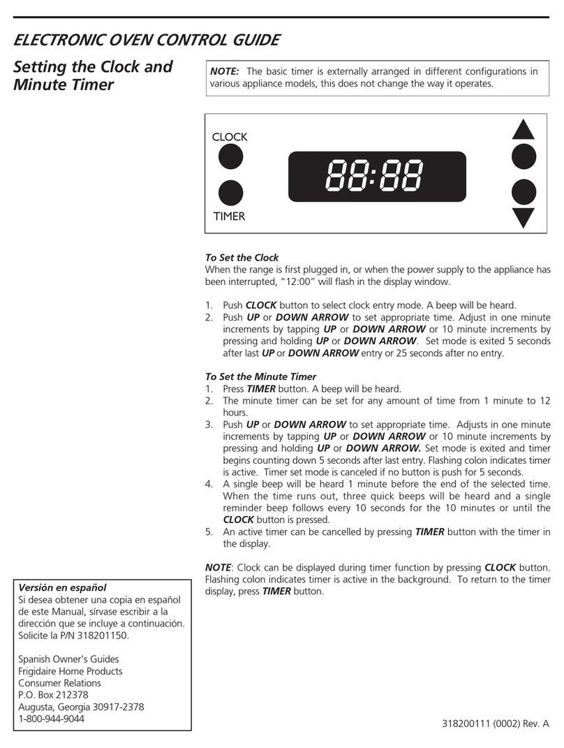 Frigidaire FED300WCWI Use and maintenance manual