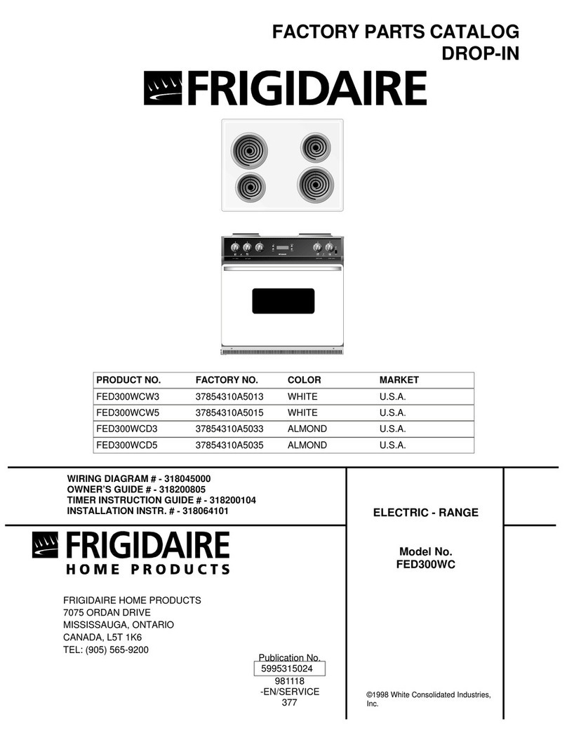Frigidaire FED300WC Factory parts catalog Frigidaire FED300WC Factory parts catalog