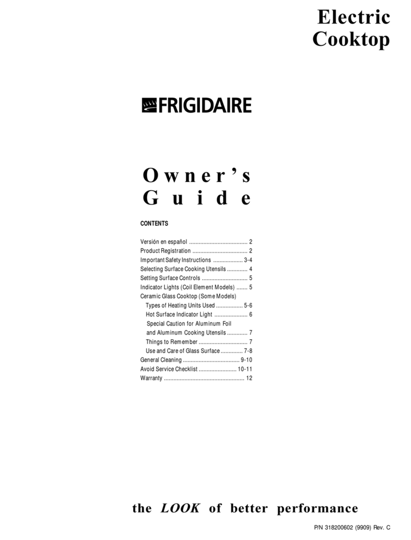 Frigidaire FEC3X5XHCA owner's guide