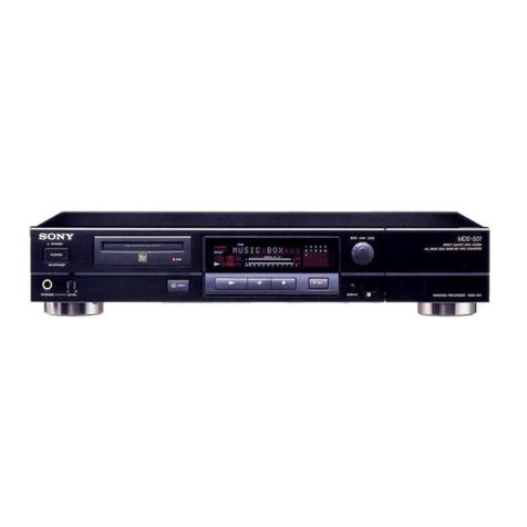 Sony MDS-501 - Mini Disc Recorder User manual Sony MDS-501 - Mini Disc Recorder User manual