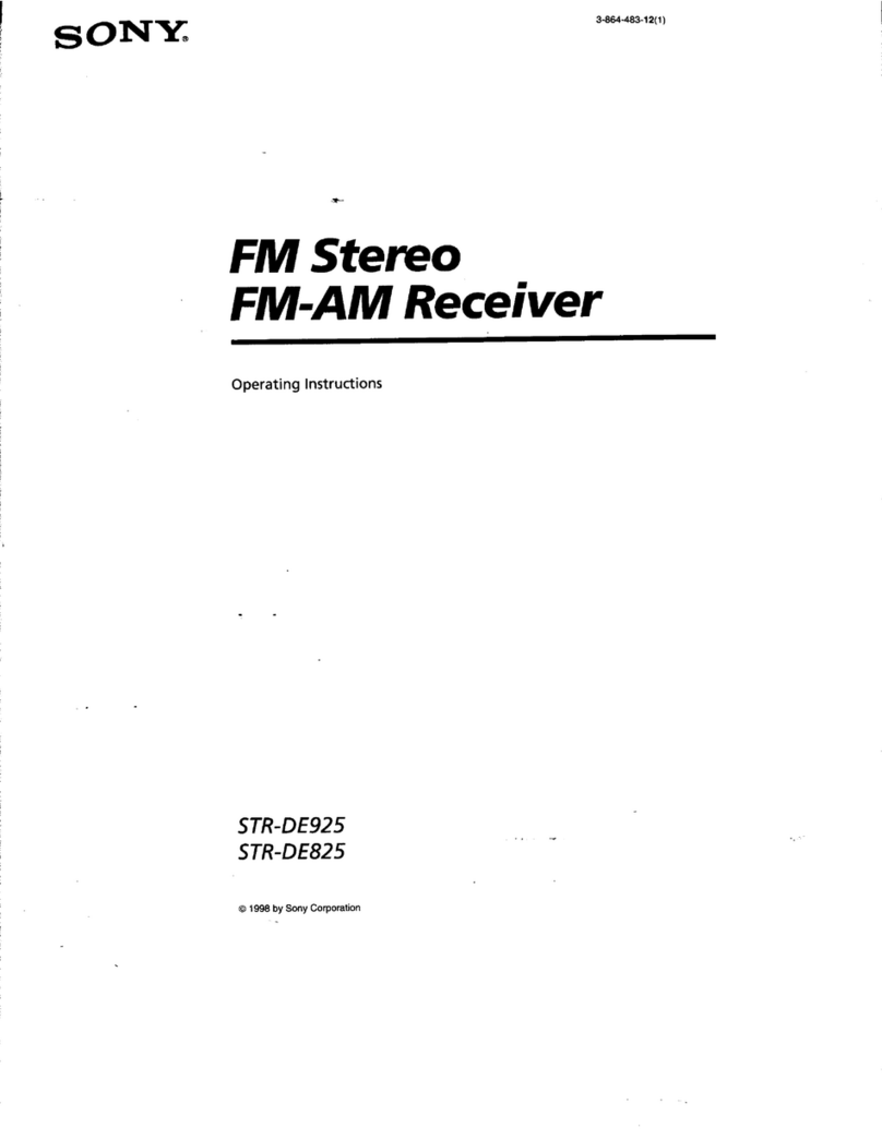 Sony STR-DE825 operating instructions