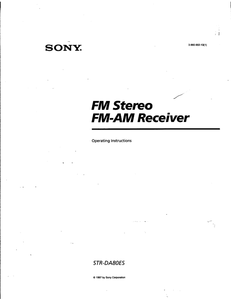 Sony STR-DA80ES - Fm Stereo / Fm-am Receiver User manual