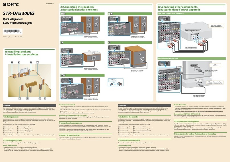 Sony STR-DA5300ES - Multi Channel Av Receiver User manual