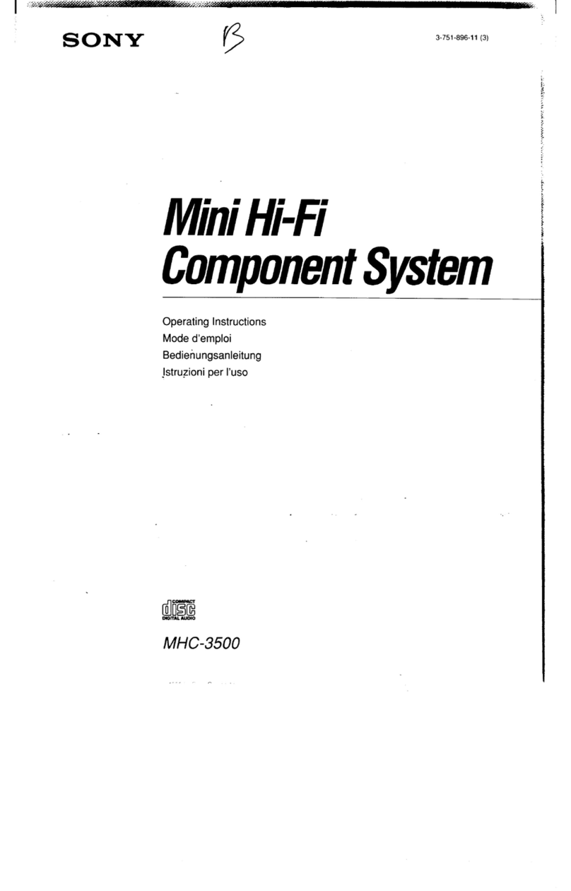 Sony MHC-3500 - Mini Hi-fi Bookshelf System User manual