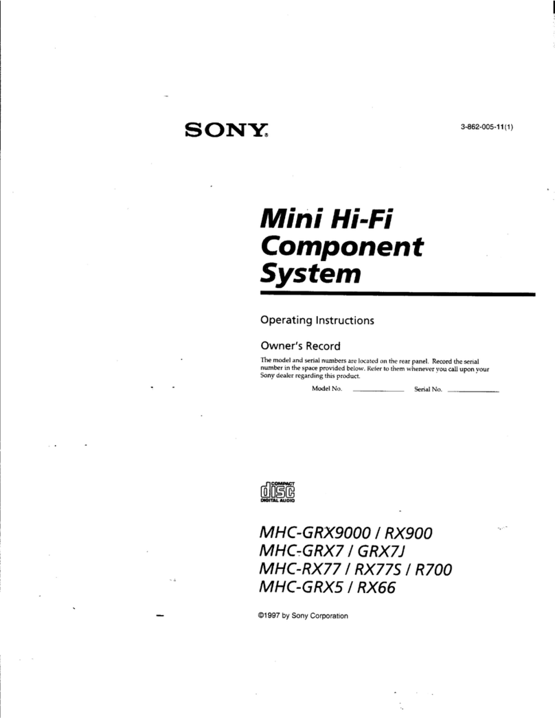 Sony HCD-RX66 - Component For Mhcrx66 operating instructions