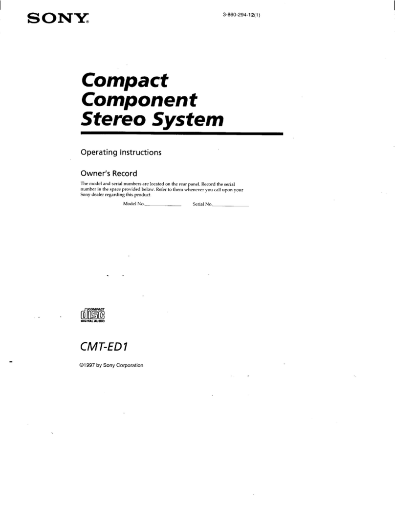 Sony CMT-ED1 - Micro Hi Fi Component System User manual
