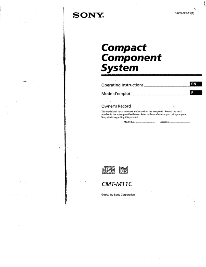 Sony CMT-M11C - Compact Component System User manual Sony CMT-M11C - Compact Component System User manual