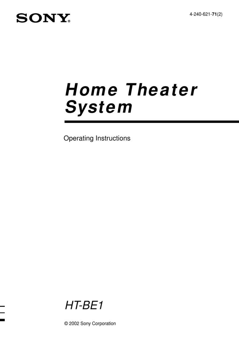 Sony HT-BE1 operating instructions