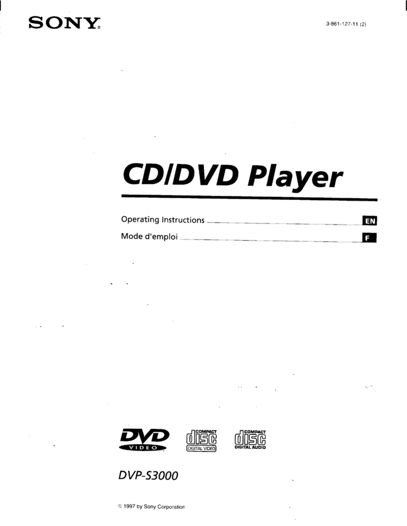 Sony DVP-S3000 Operating Instructions / Mode... operating instructions