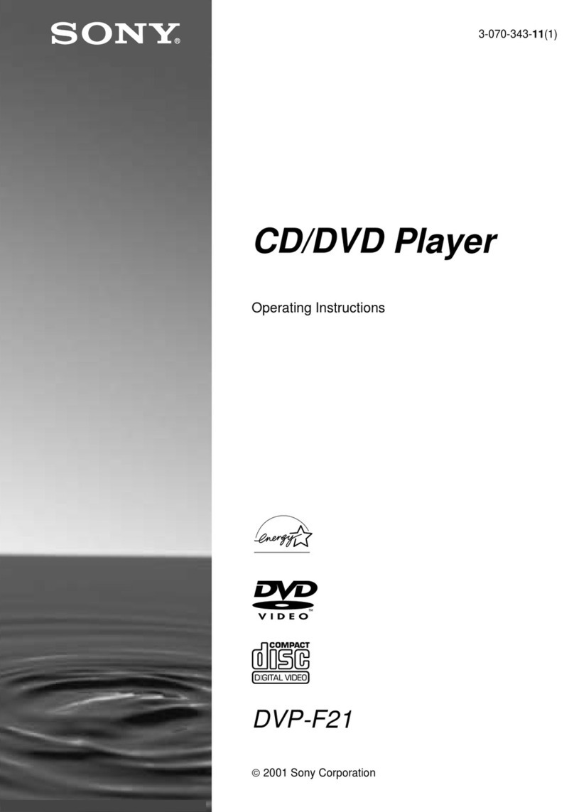 Sony DVP-F21 - Cd/dvd Player User manual