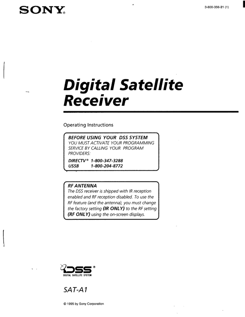 Sony SAT-A1 - Digital Satellite System operating instructions