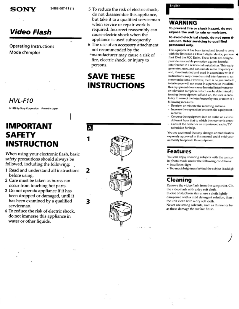 Sony HVL-F10 User manual