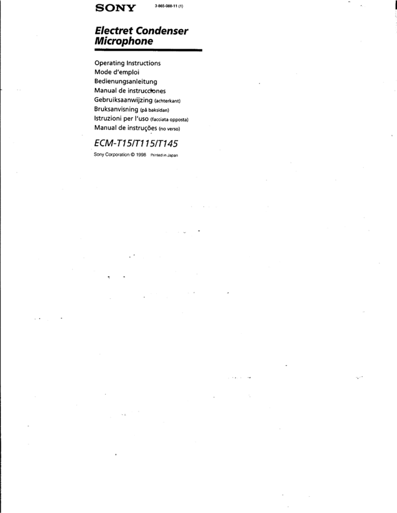 Sony ECM-T115 User manual