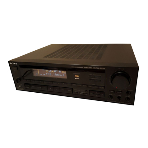 Sony STR-AV770X - Fm Stereo/ Fm-am Receiver operating instructions