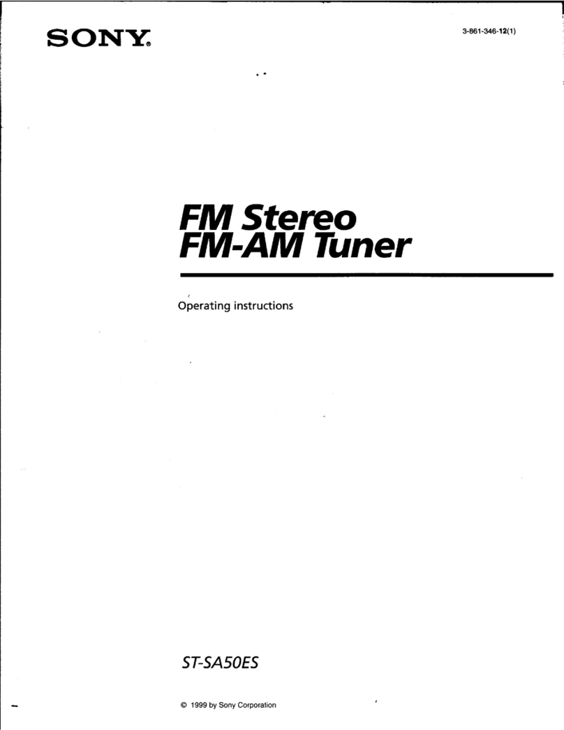 Sony ST-SA50ES - Am/fm Tuner User manual