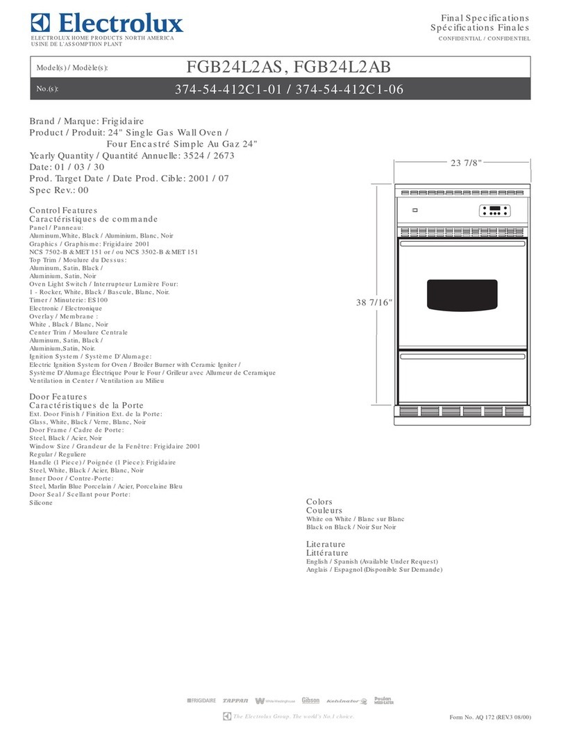 Frigidaire FGB24L2A Specifications
