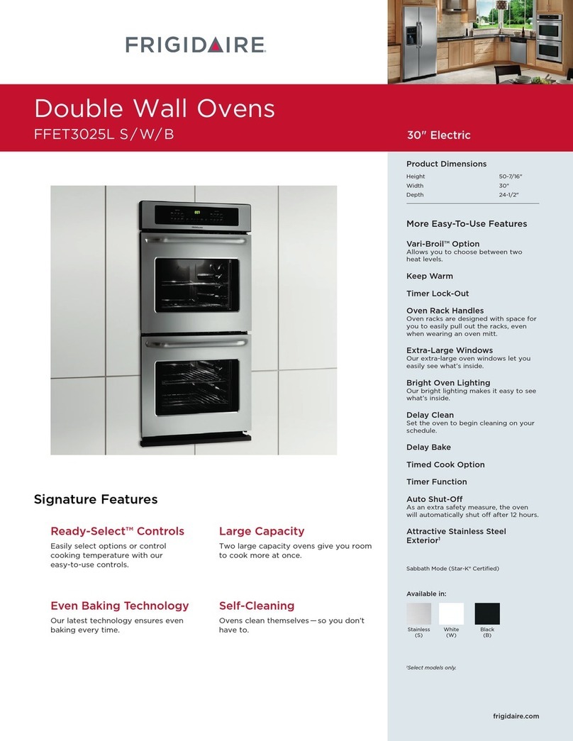 Frigidaire FFET3025L S Specifications