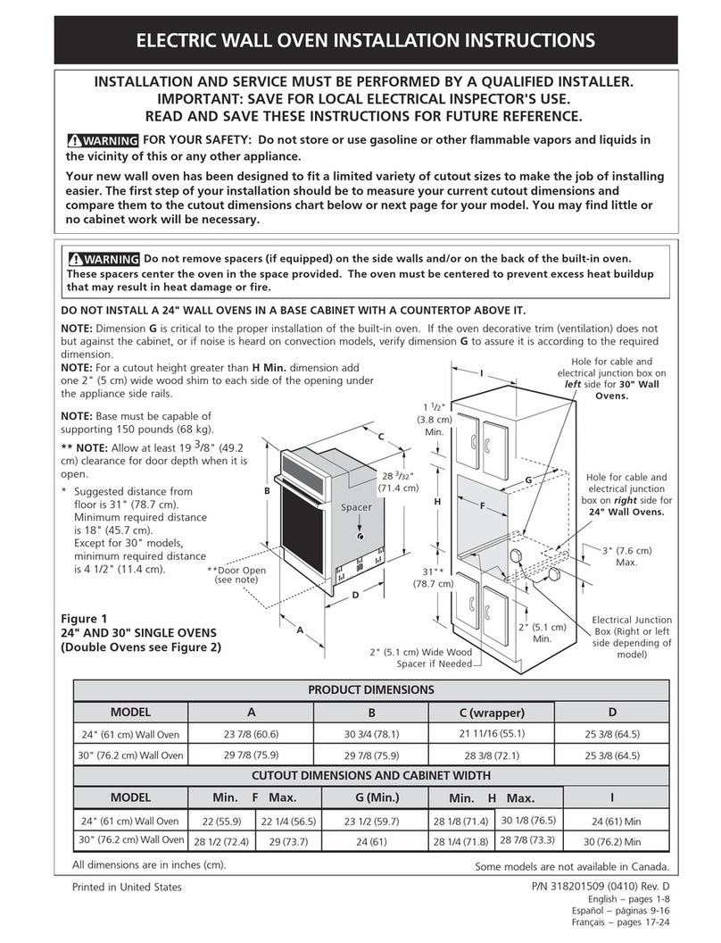 Frigidaire FEB798CCSE User manual Frigidaire FEB798CCSE User manual