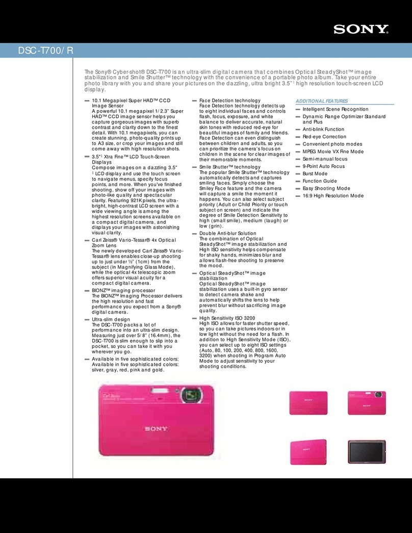 Sony DSC-T700/R Cyber-shot® User manual Sony DSC-T700/R Cyber-shot® User manual