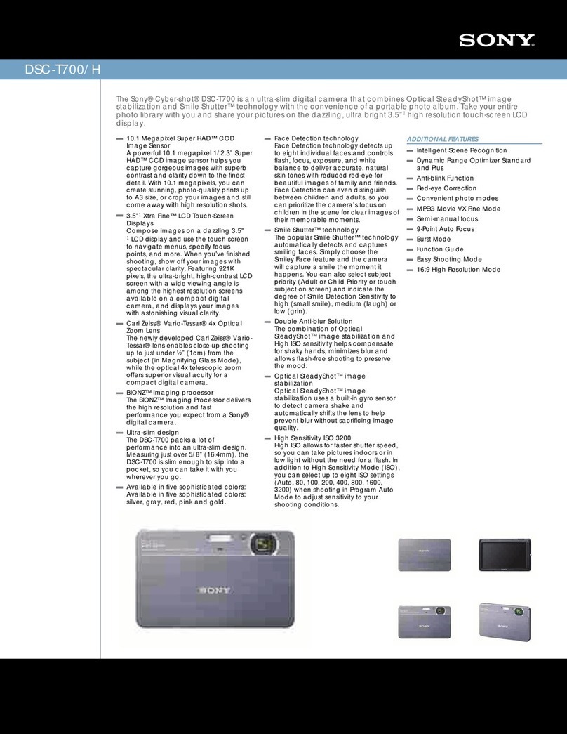 Sony DSC-T700/H Cyber-shot® User manual