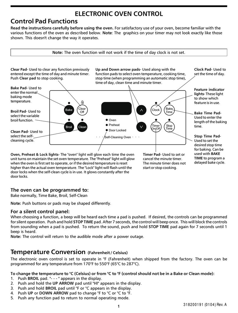 Frigidaire FEB34S5ABA user guide