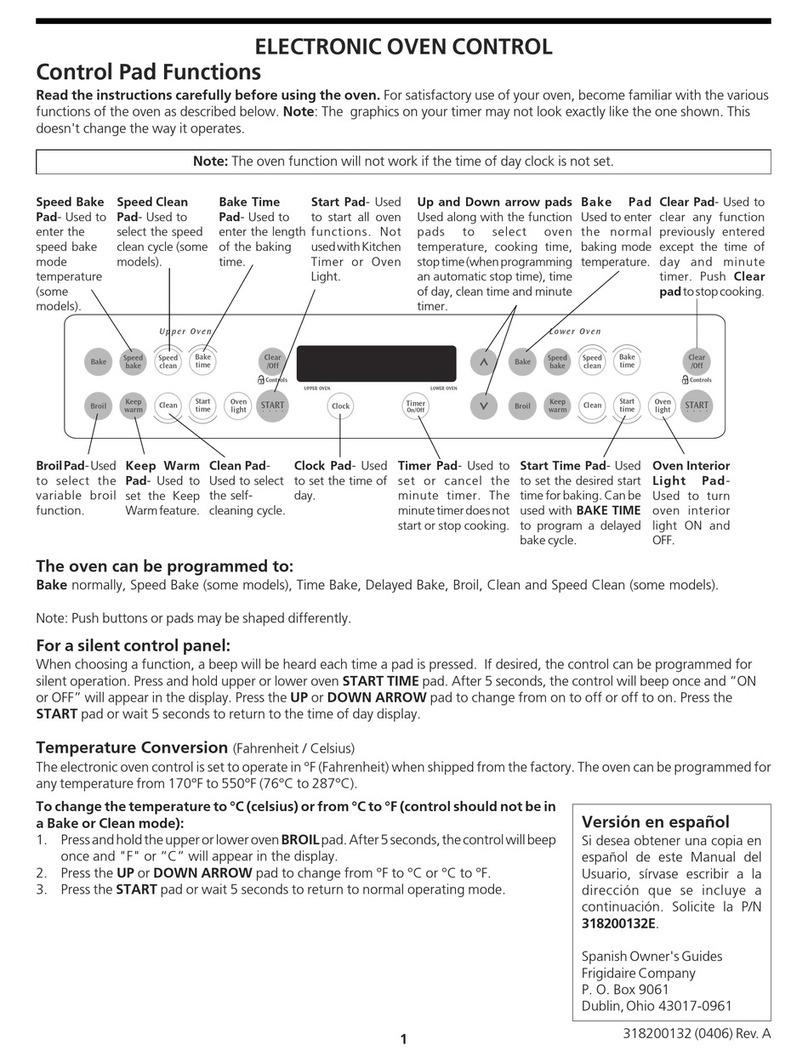 Frigidaire FEB30T7DCB User manual