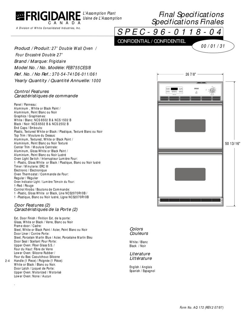 Frigidaire FEB755CES User manual