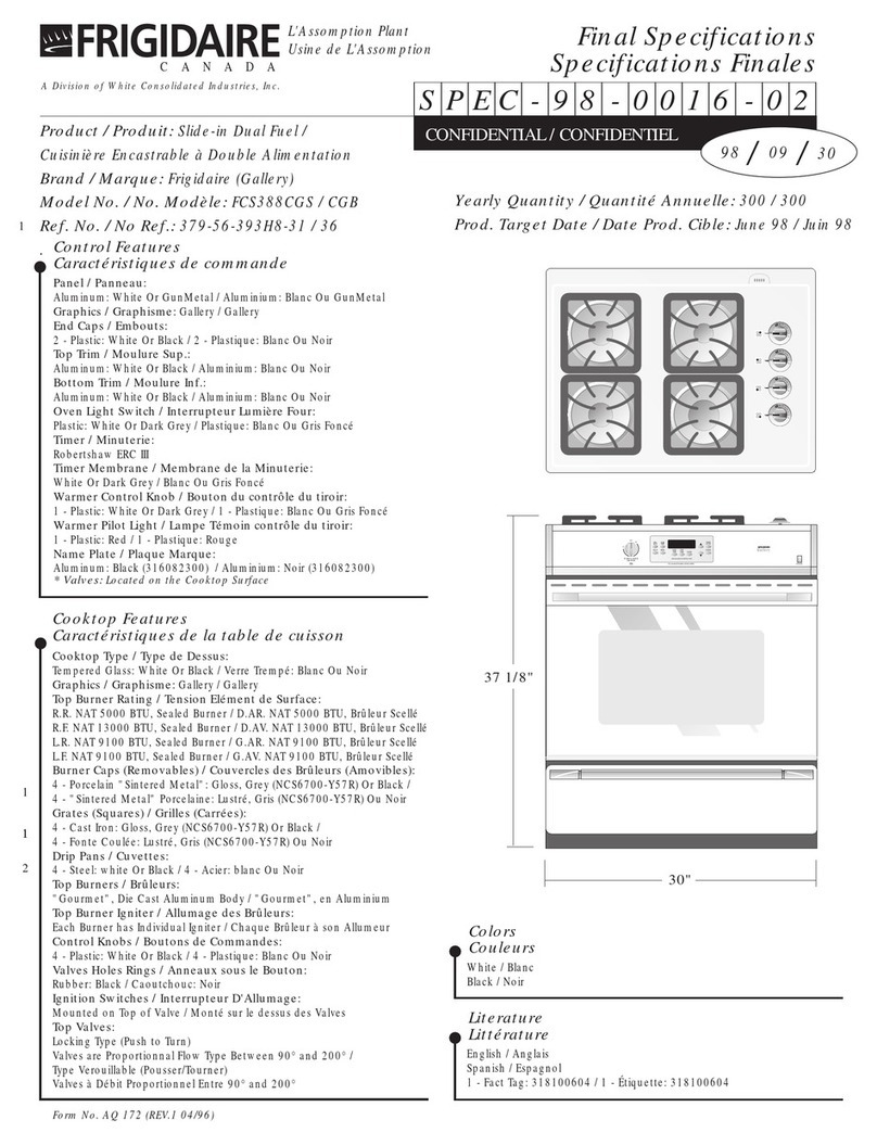 Frigidaire FCS388CG User manual