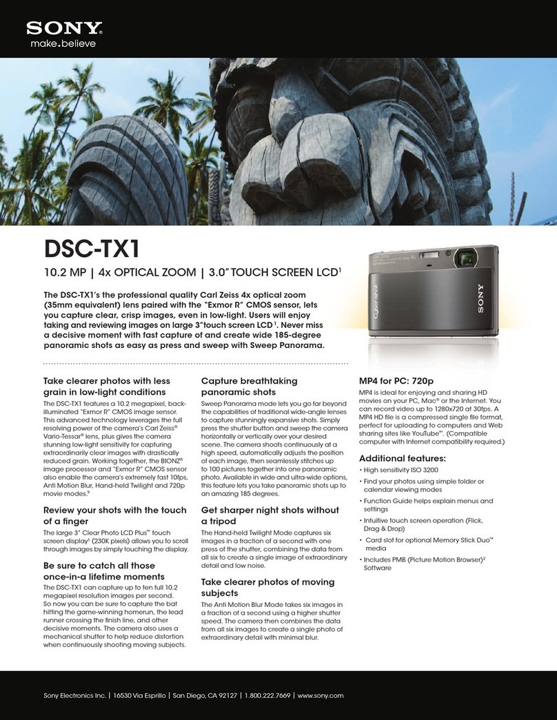 Sony DSC-TX1 Cyber-shot® User manual