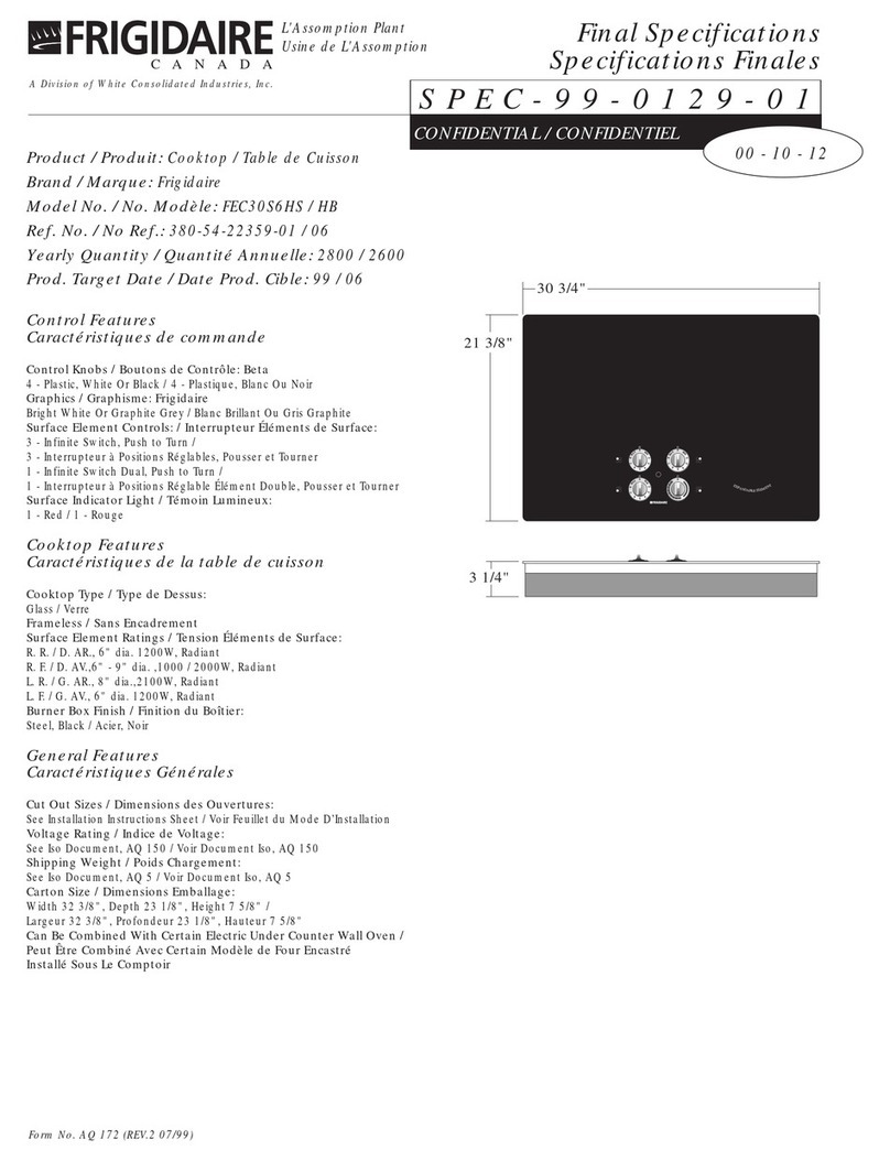 Frigidaire FEC30S6HB User manual