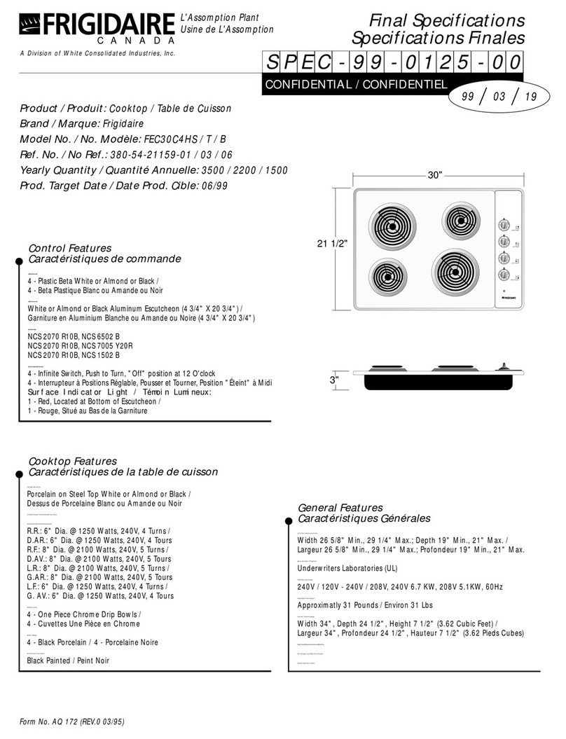Frigidaire FEC30C4HS User manual