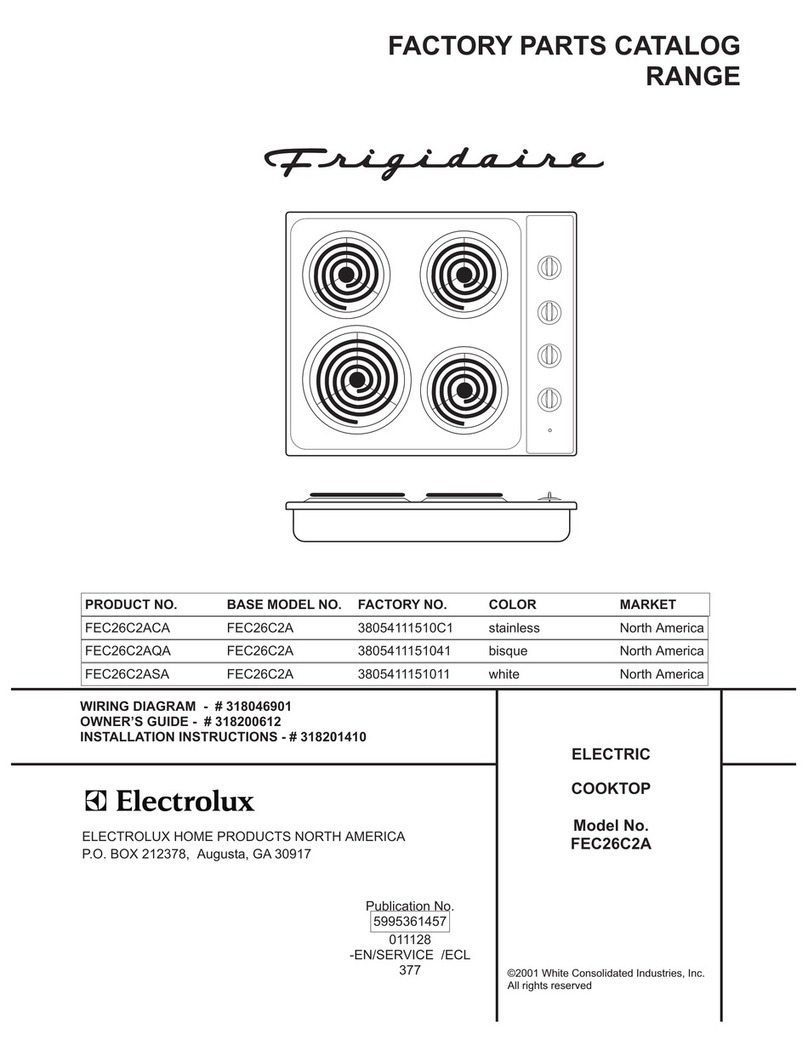 Frigidaire FEC26C2A Factory parts catalog