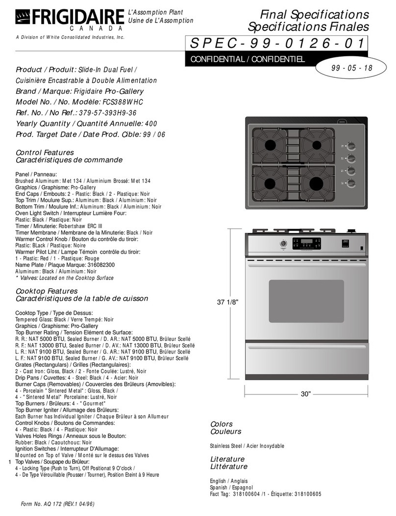 Frigidaire FCS388WHC User manual Frigidaire FCS388WHC User manual