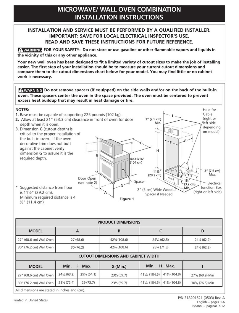 Frigidaire GLEB30M9FSA User manual
